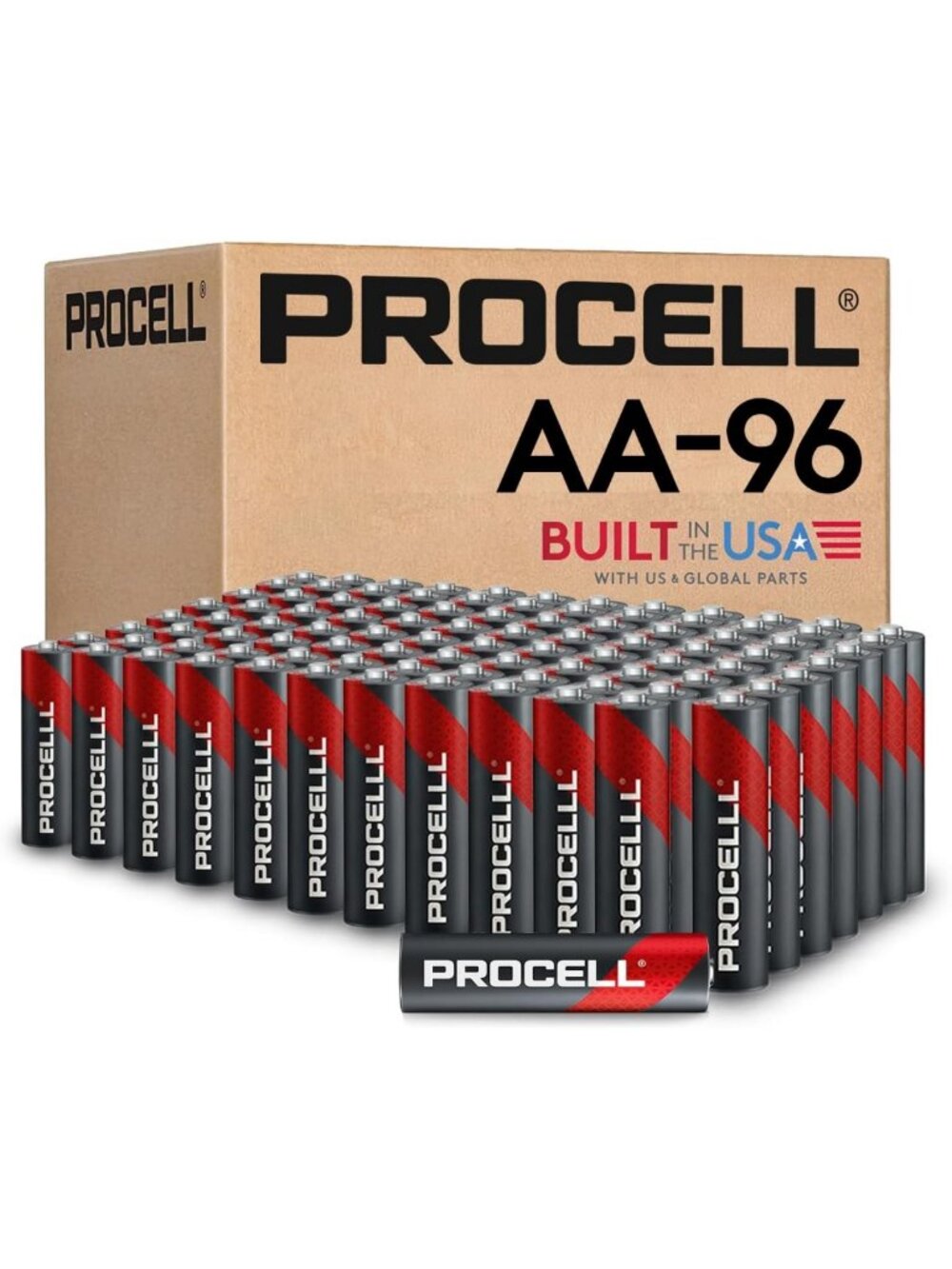 High-Performance AA Alkaline Batteries 1.5V - 96 Count, Long-Lasting Power